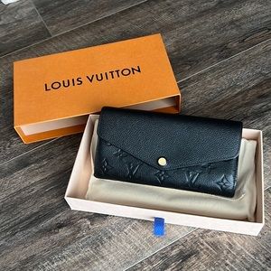 Louis Vuitton black monogram empreinte leather wallet